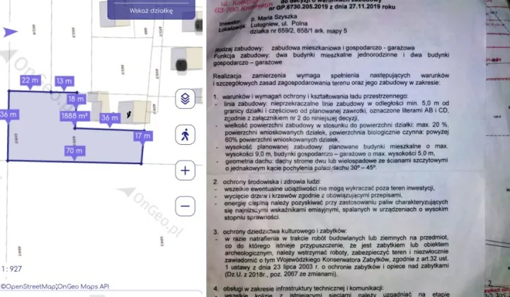 Działka budowlana Lutogniew, ul. Polna