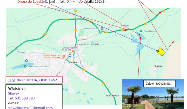 Działka rolna Lubsko, Nowiniec