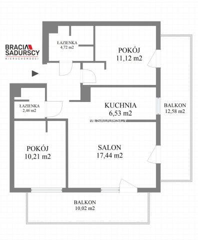 Mieszkanie 3-pokojowe Kraków Krowodrza, ul. Żabiniec. Zdjęcie 10