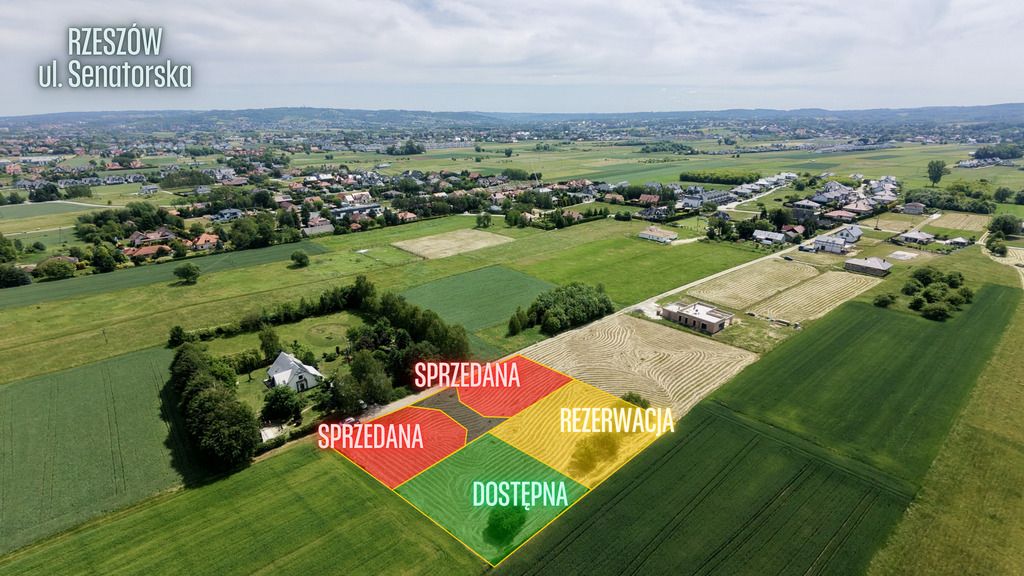Działka budowlana Rzeszów Budziwój, ul. Senatorska. Zdjęcie 1