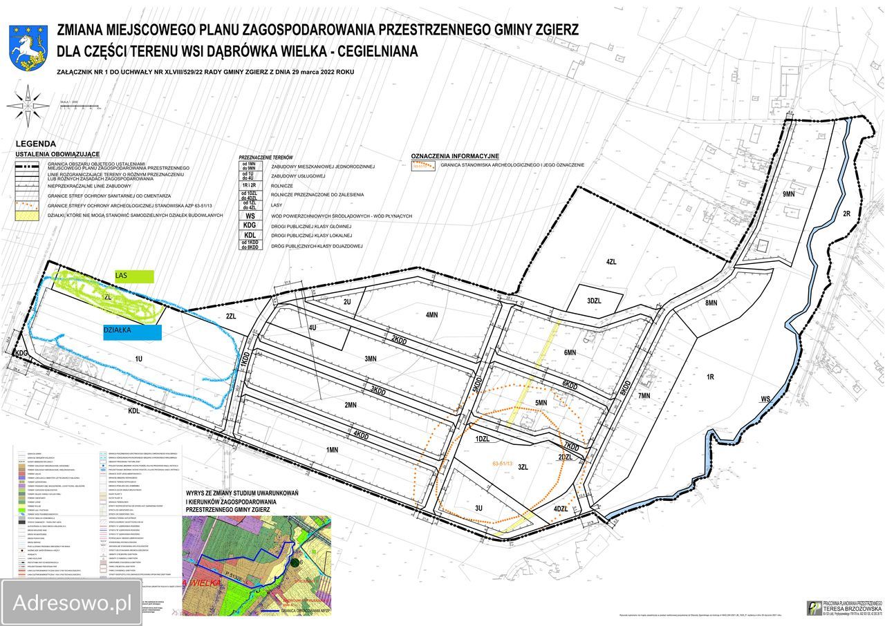 Działka inwestycyjna Dąbrówka Wielka. Zdjęcie 2