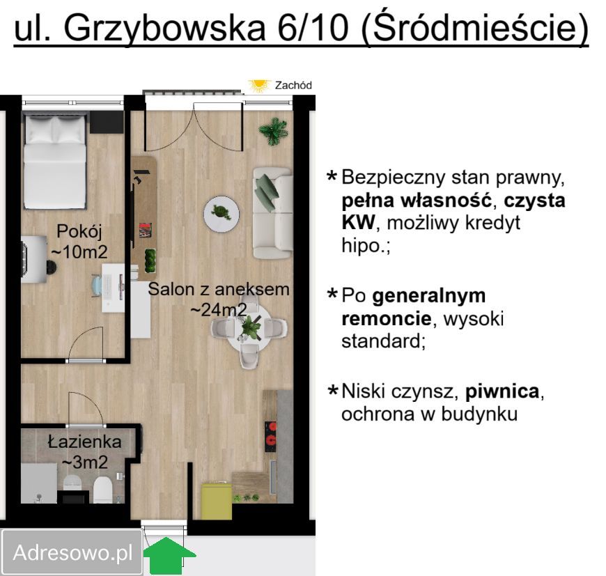 Mieszkanie 2-pokojowe Warszawa Śródmieście, ul. Grzybowska. Zdjęcie 16