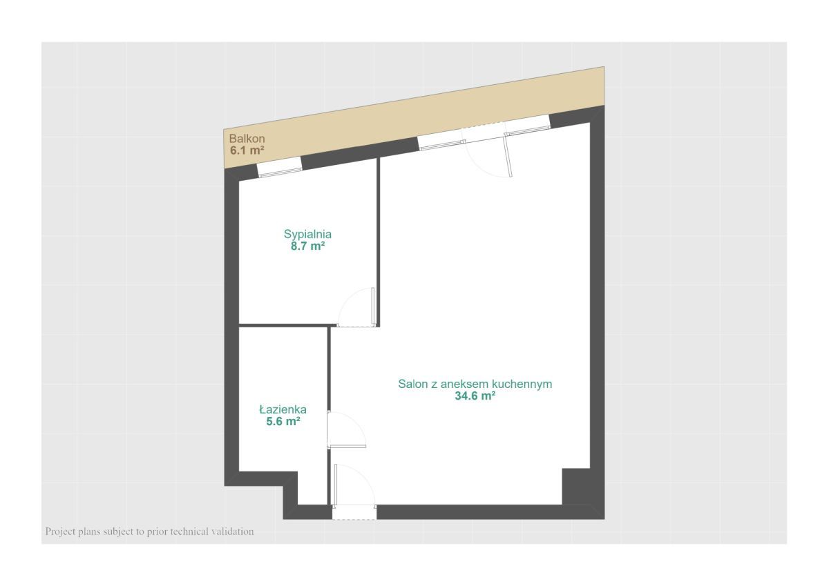 Mieszkanie 2-pokojowe Poznań Centrum, ul. Garbary. Zdjęcie 17