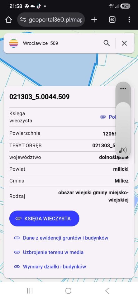 Działka rolna Wrocławice