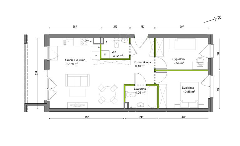 Mieszkanie 3-pokojowe Wrocław Ołtaszyn, ul. Orawska. Zdjęcie 8
