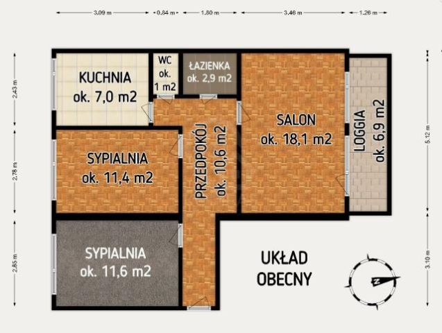 Mieszkanie 4-pokojowe Wrocław Psie Pole, ul. Oleska. Zdjęcie 9