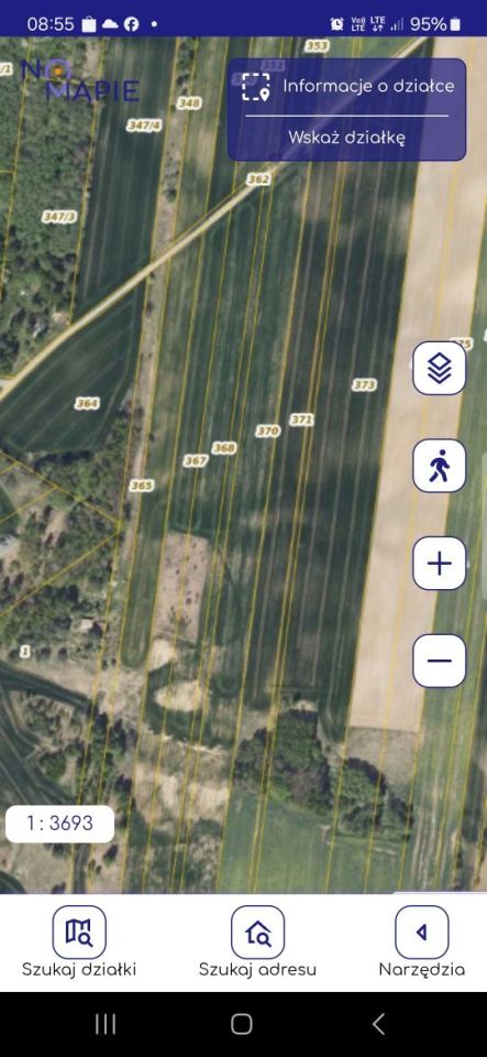 Działka rolna Prawęcin