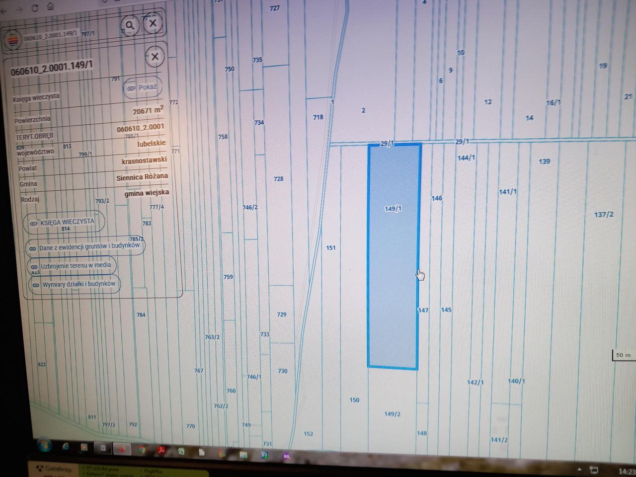 Działka rolna Baraki