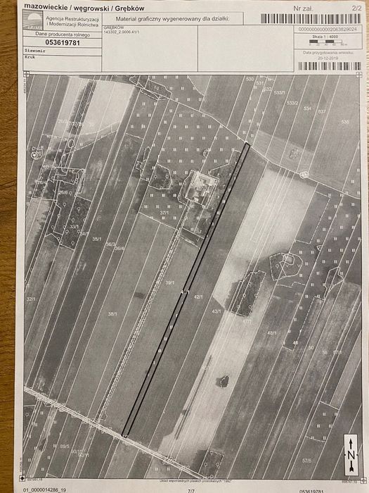 Działka rolna Grębków