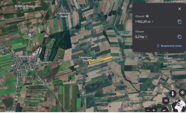Działka rolno-budowlana Cieszkowo Stare. Zdjęcie 1