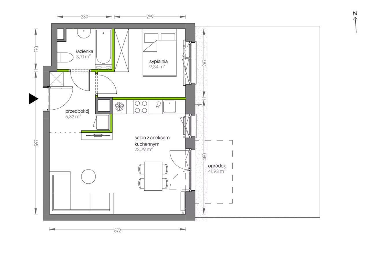 Mieszkanie 2-pokojowe Kraków Płaszów, ul. Myśliwska. Zdjęcie 25