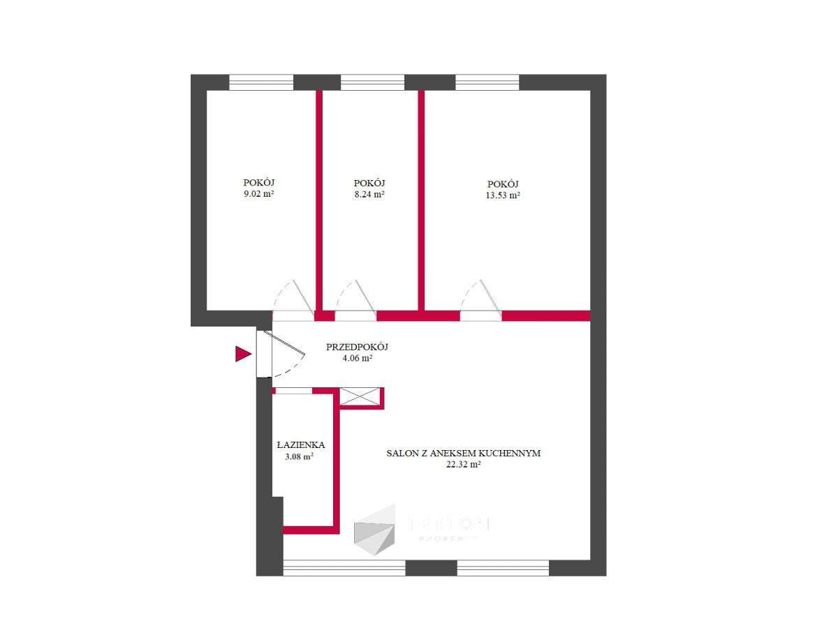 Mieszkanie 4-pokojowe Wrocław Księże Małe, ul. Opolska. Zdjęcie 9