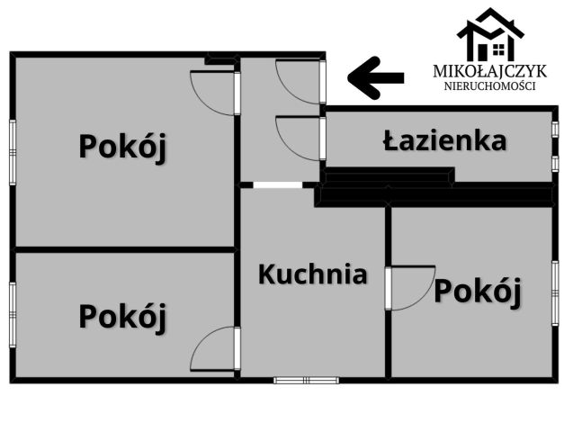 Mieszkanie 3-pokojowe Bartoszyce, ul. Paderewskiego. Zdjęcie 8