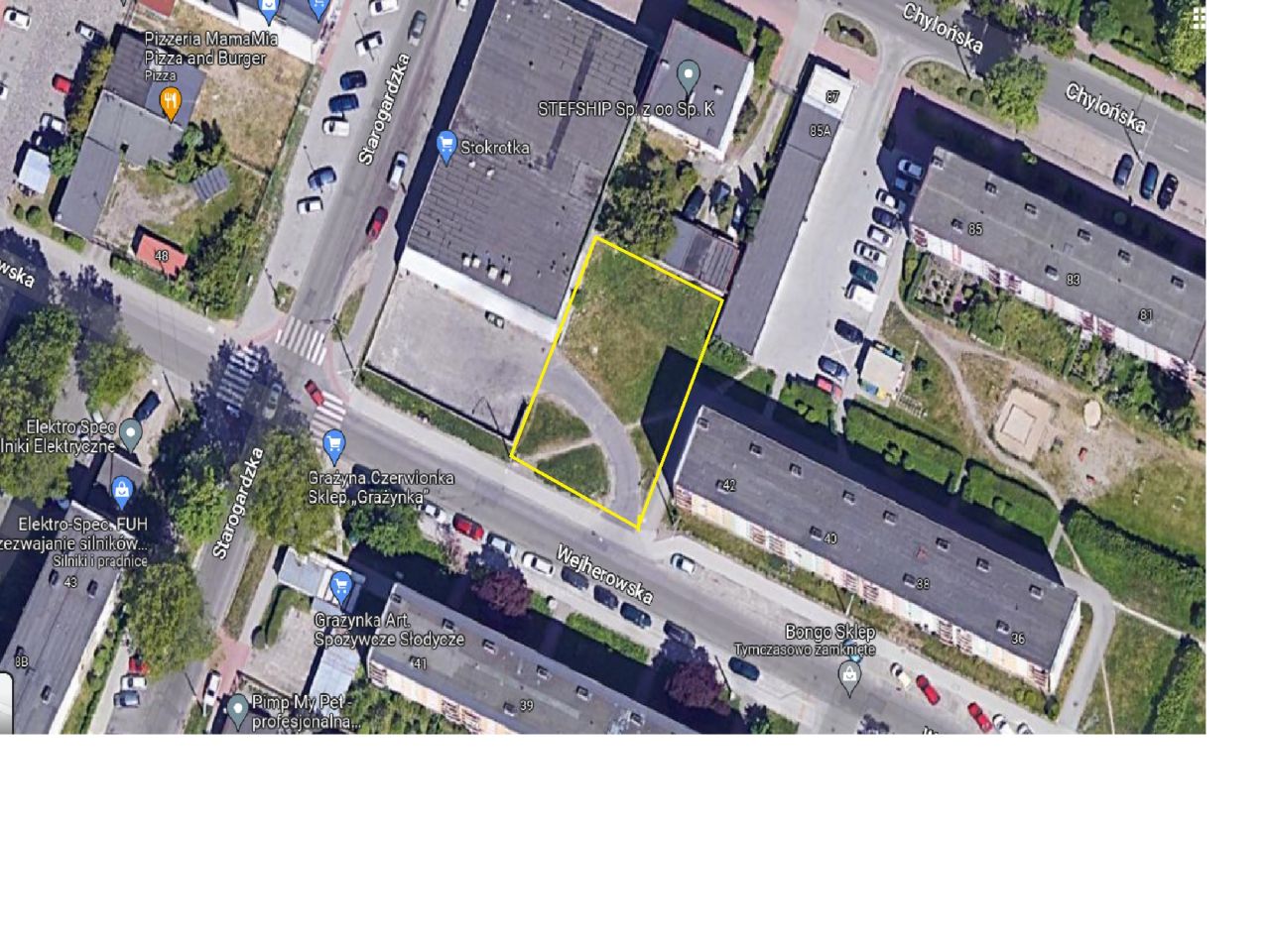 Działka budowlana Gdynia Chylonia, ul. Wejherowska