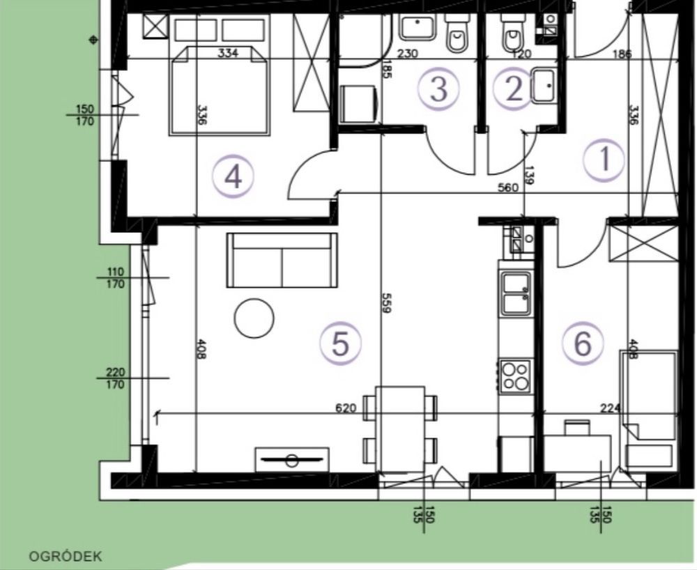 Mieszkanie 3-pokojowe Szczecin Warszewo, ul. Kalinowa. Zdjęcie 5