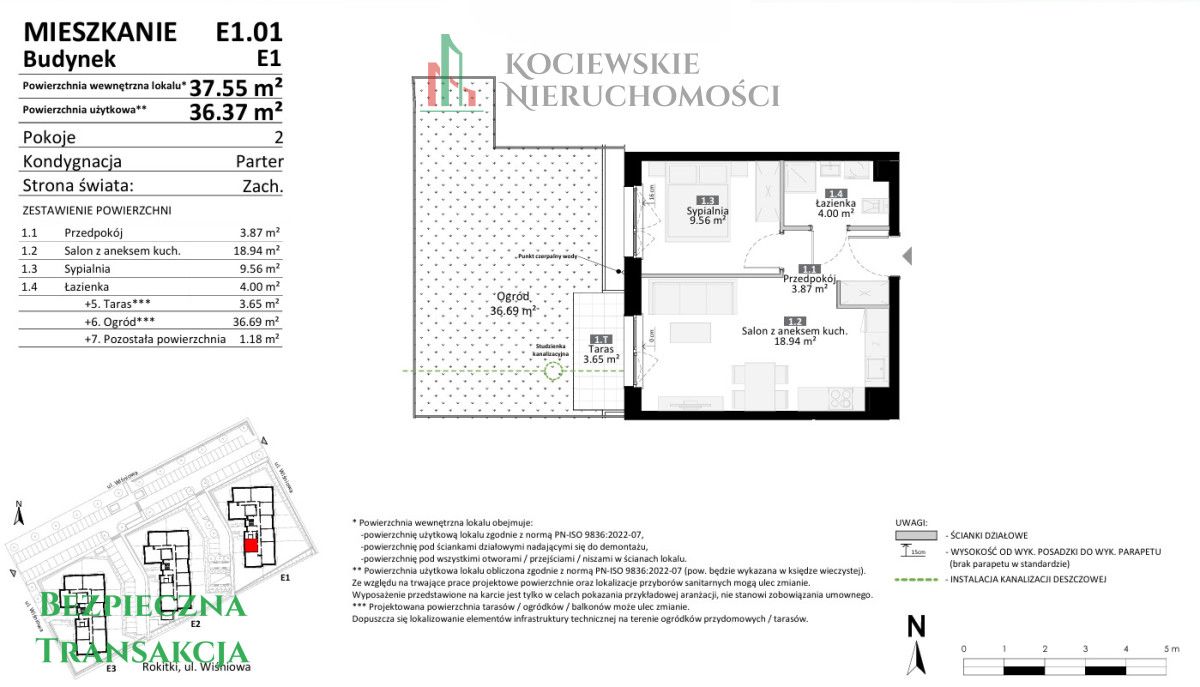 Mieszkanie 2-pokojowe Rokitki. Zdjęcie 15