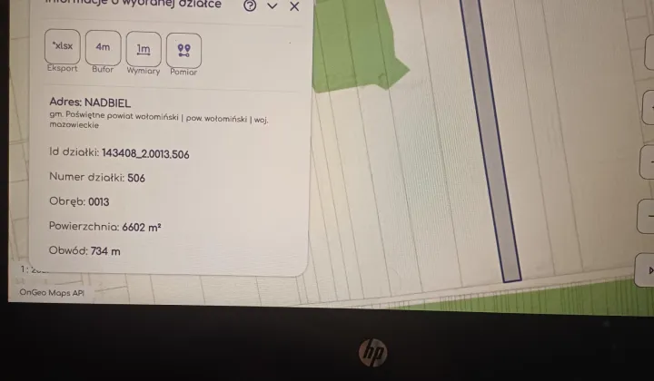 Działka rolna Nadbiel