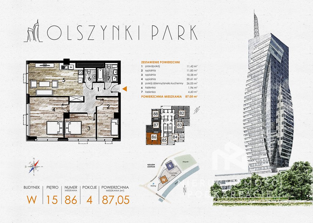 Mieszkanie 4-pokojowe Rzeszów, ul. Fryderyka Szopena. Zdjęcie 21