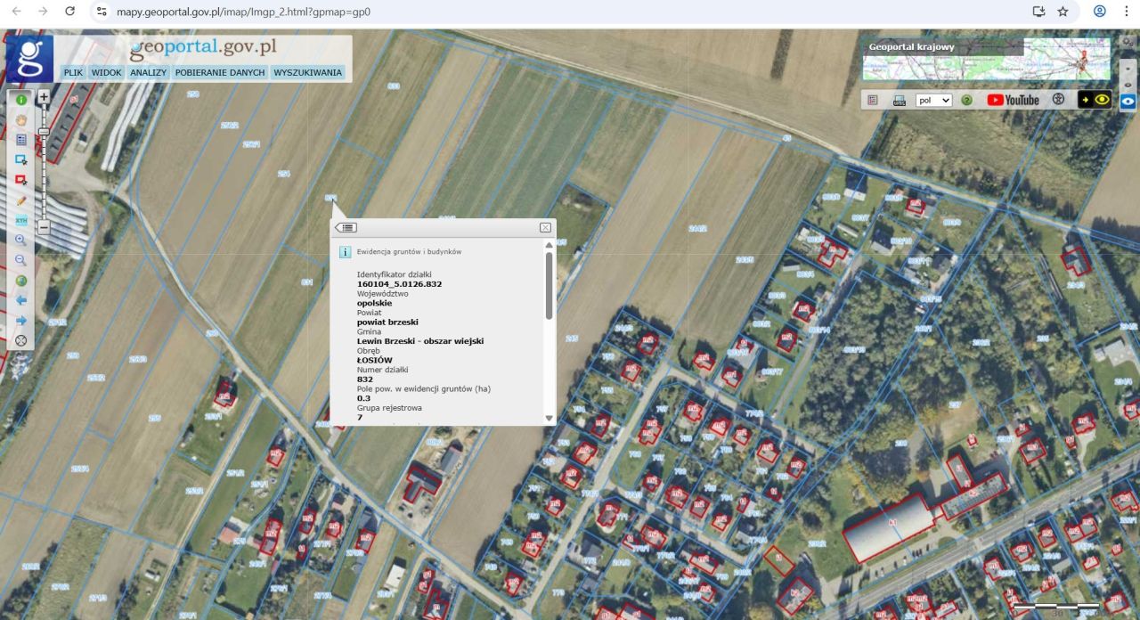 Działka budowlana Łosiów