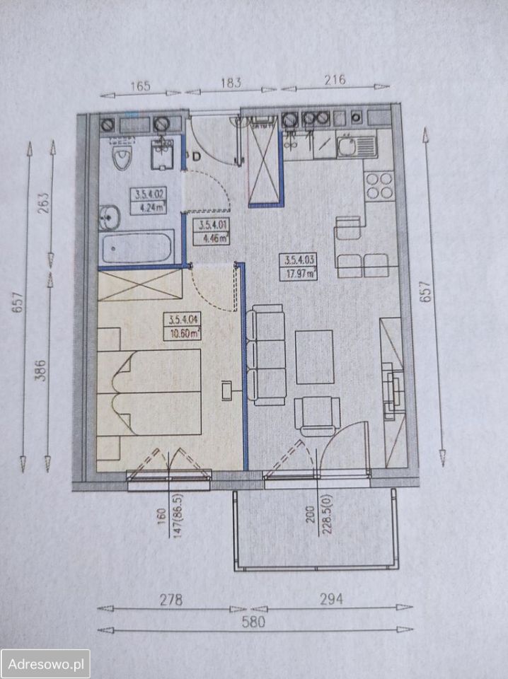 Mieszkanie 2-pokojowe Wrocław Krzyki, al. Karkonoska. Zdjęcie 6