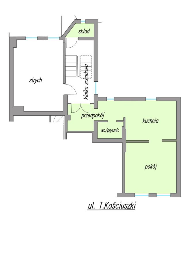 Mieszkanie 2-pokojowe Piekary Śląskie Szarlej, ul. Tadeusza Kościuszki. Zdjęcie 5