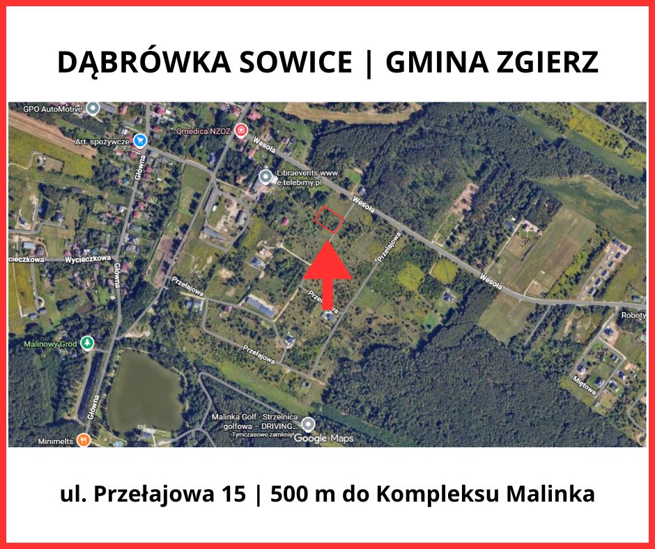 Działka budowlana Dąbrówka-Sowice, ul. Przełajowa