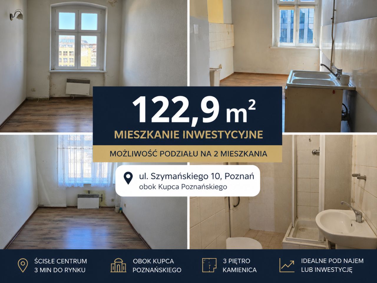 Mieszkanie na sprzedaż          
          
            ul. Romana Szymańskiego 10          
          
            Poznań Stare Miasto