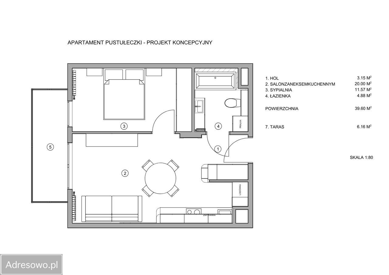 Mieszkanie 2-pokojowe Warszawa Ursynów, ul. Pustułeczki. Zdjęcie 4