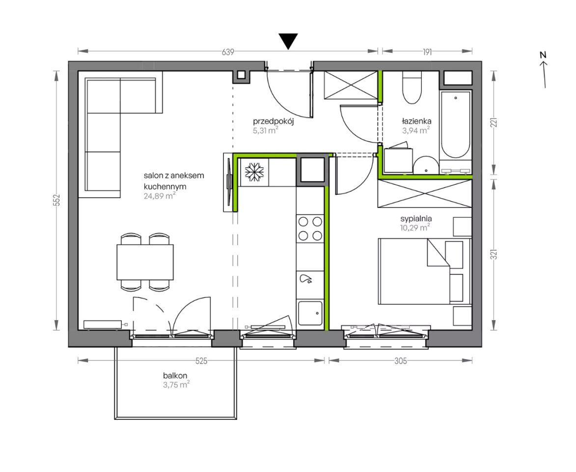 Mieszkanie 2-pokojowe Kraków Płaszów, ul. Myśliwska. Zdjęcie 25