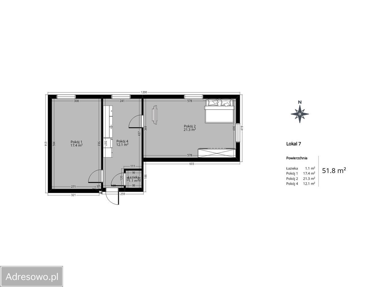 Mieszkanie 3-pokojowe Mława, ul. Rynkowa. Zdjęcie 2