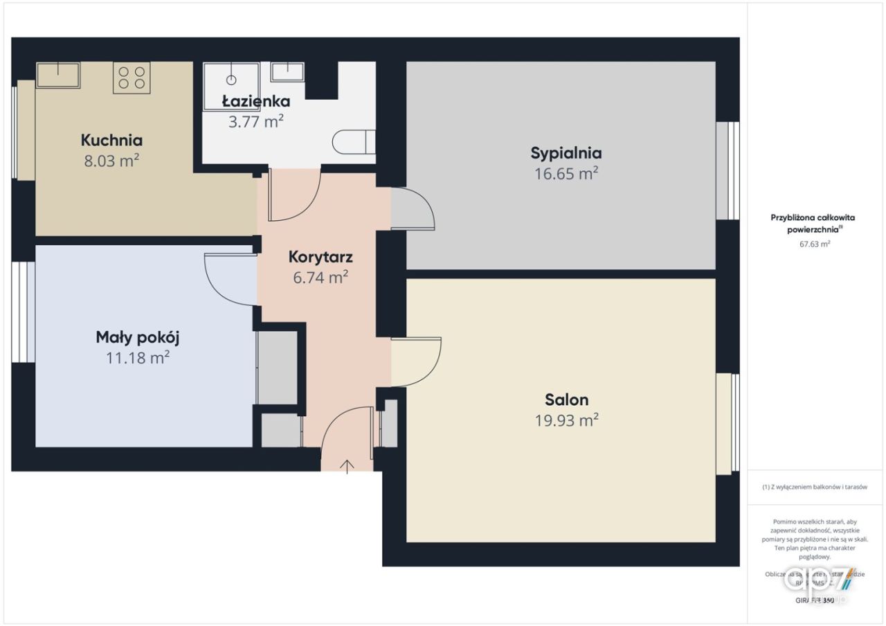 Mieszkanie 3-pokojowe Kraków Nowa Huta. Zdjęcie 19