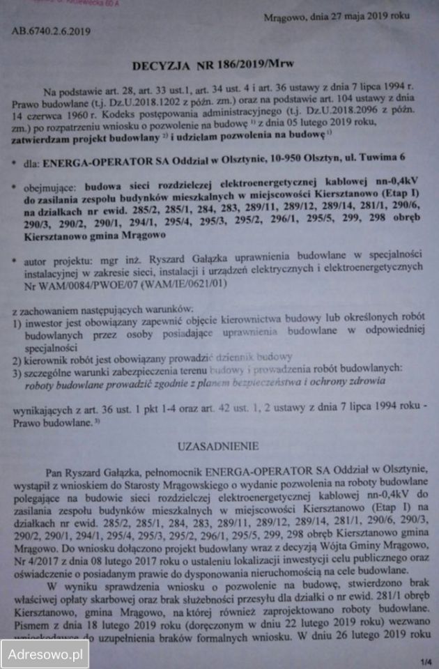 Działka rolno-budowlana Kiersztanowo. Zdjęcie 2