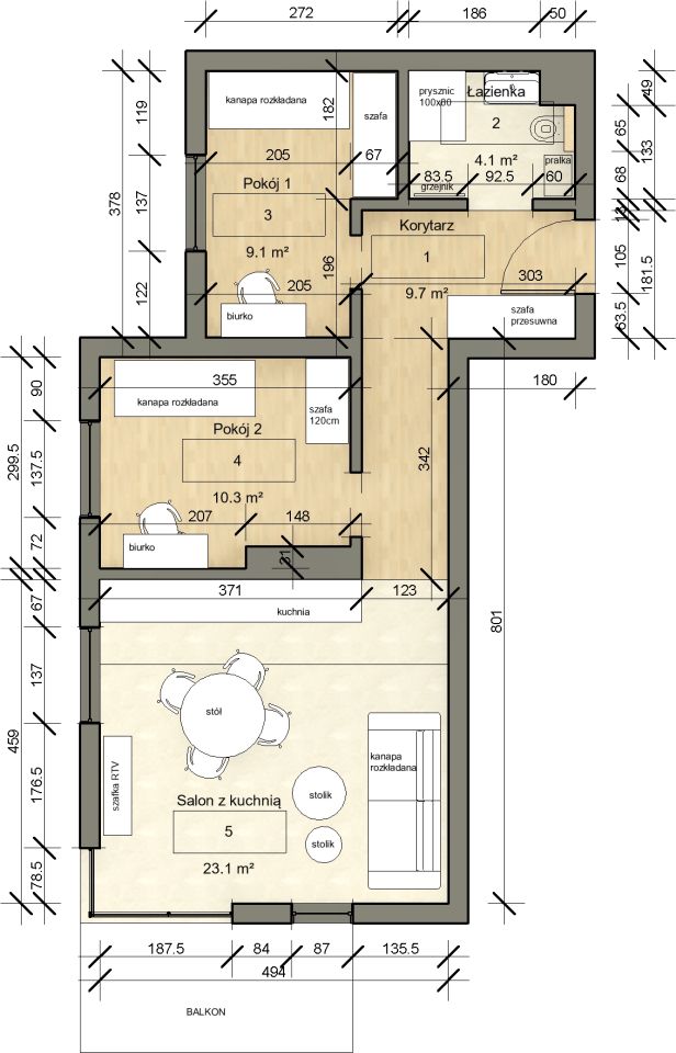 Mieszkanie 3-pokojowe Łódź Górna, ul. Henryka Wieniawskiego. Zdjęcie 7