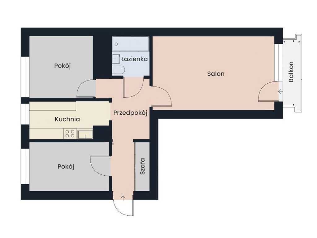 Mieszkanie 3-pokojowe Katowice Wełnowiec, ul. Słoneczna. Zdjęcie 8