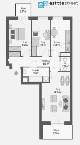 Mieszkanie 3-pokojowe Katowice Brynów, ul. Ceglana. Zdjęcie 16