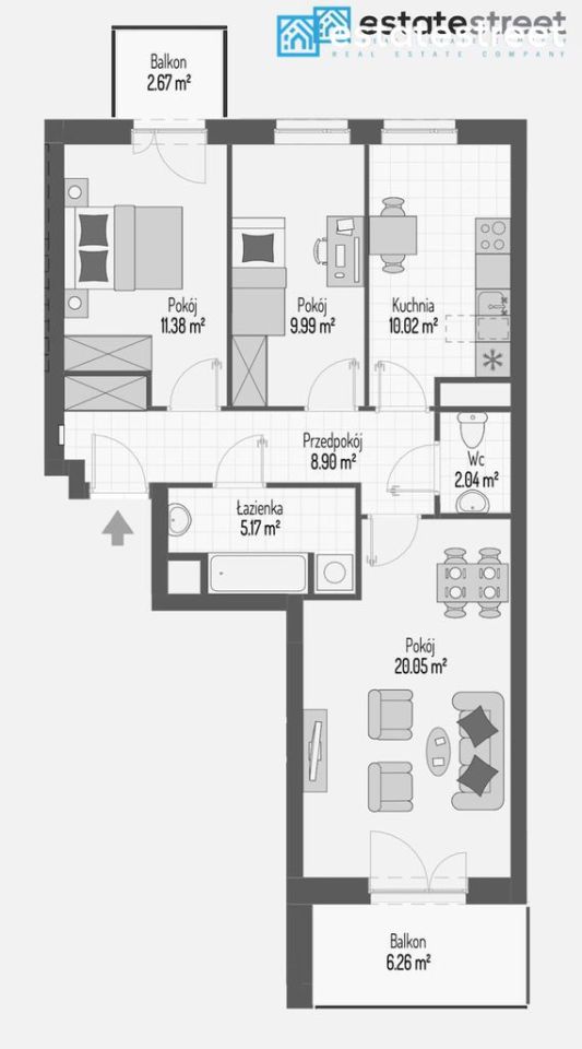 Mieszkanie 3-pokojowe Katowice Brynów, ul. Ceglana. Zdjęcie 16