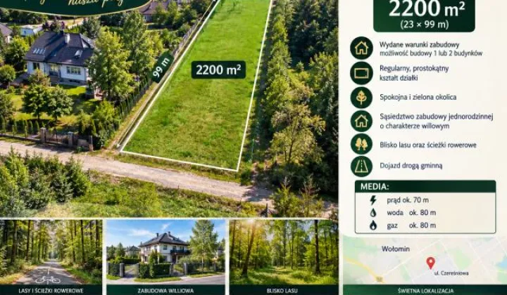Działka budowlana Wołomin Mironowe Górki