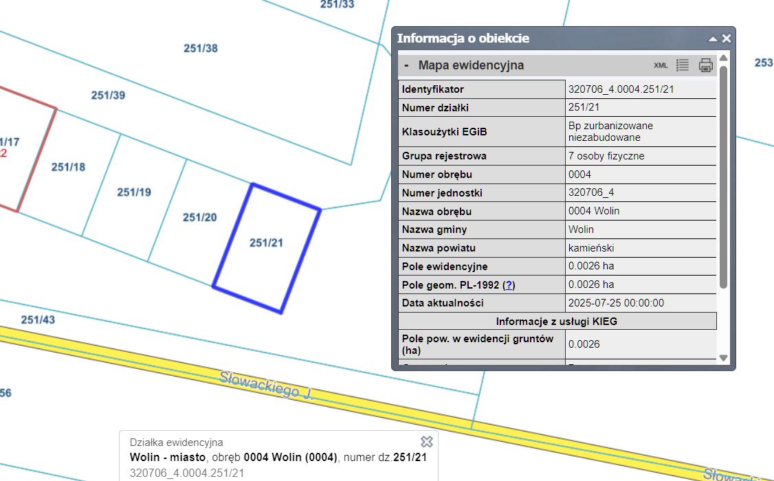 Działka budowlana Wolin, ul. Juliusza Słowackiego. Zdjęcie 2