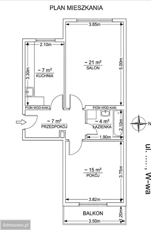 Mieszkanie 2-pokojowe Warszawa Włochy, ul. 1 Sierpnia. Zdjęcie 7