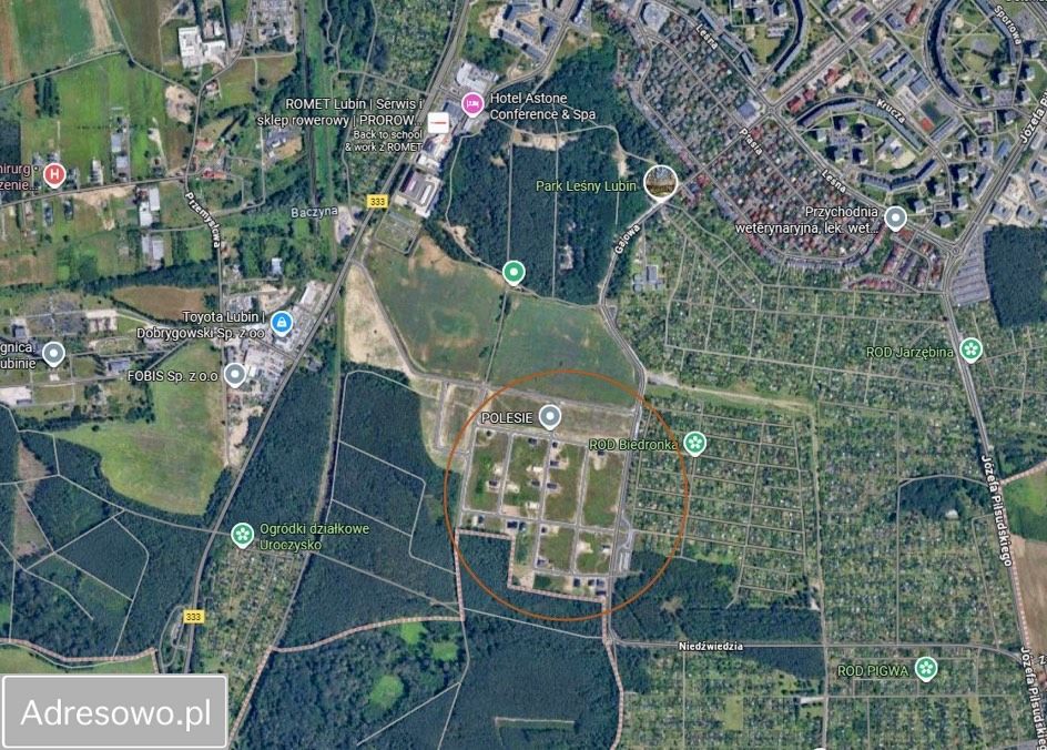 Działka budowlana Lubin, ul. Borsucza