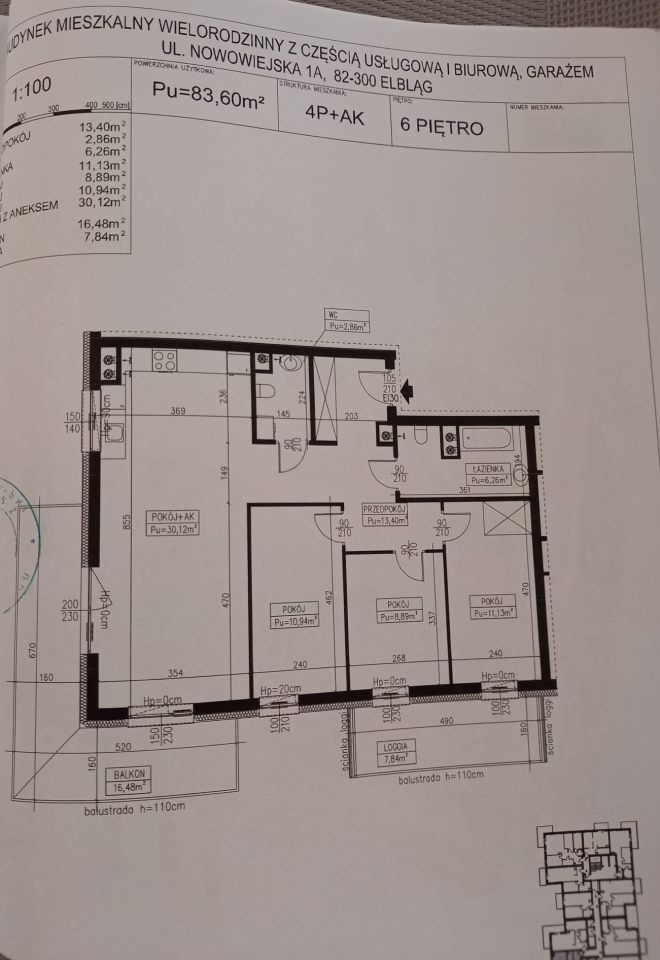Mieszkanie 4-pokojowe Elbląg Centrum, ul. Królewiecka. Zdjęcie 27