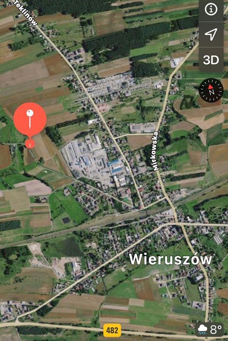 Działka budowlana Wieruszów Podzamcze, ul. Ostrzeszowska