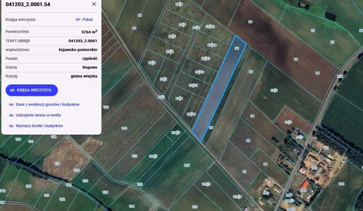 Działka rolna Borowo