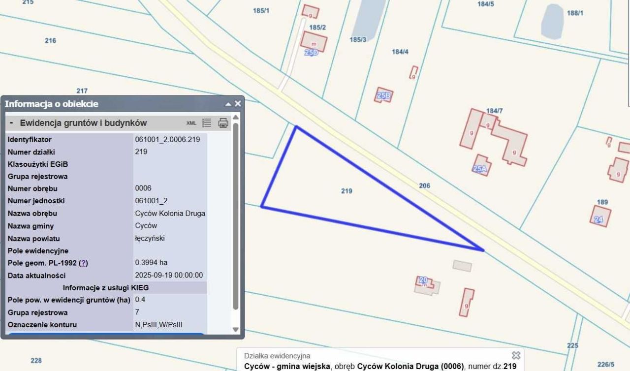 Działka rolno-budowlana Cyców-Kolonia Druga. Zdjęcie 3