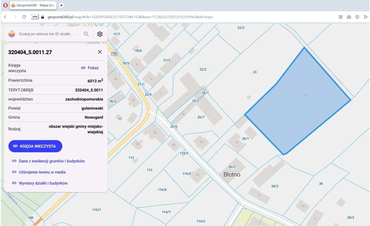 Działka rolna Błotno. Zdjęcie 3