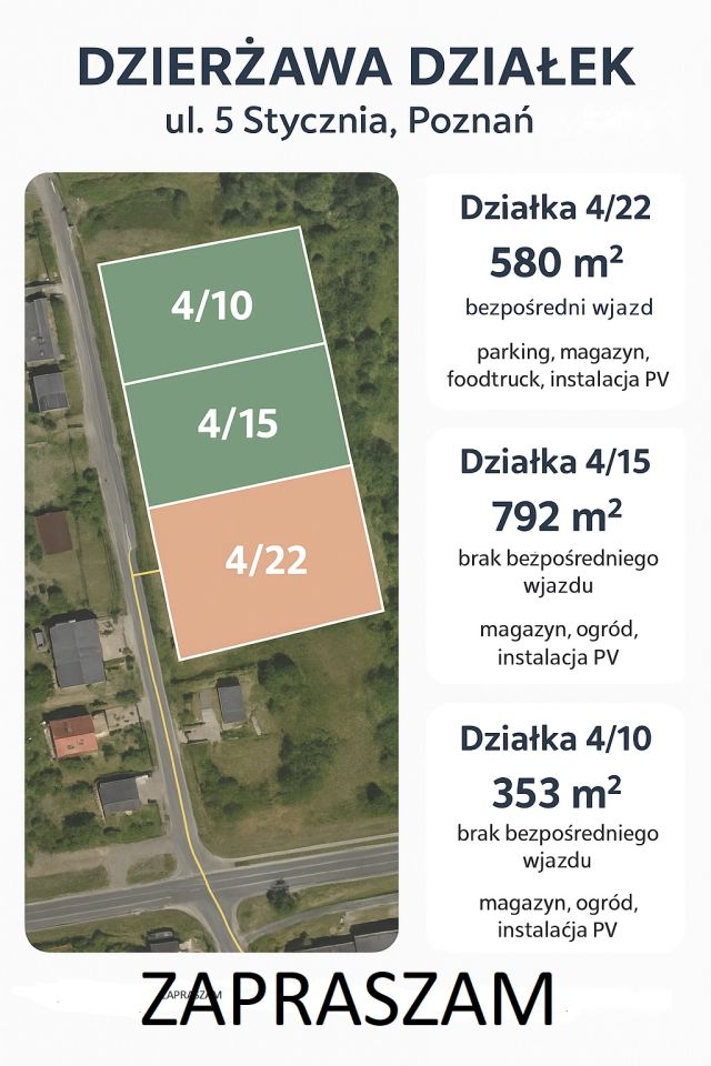 Działka budowlana Poznań Jeżyce, ul. 5 Stycznia. Zdjęcie 2