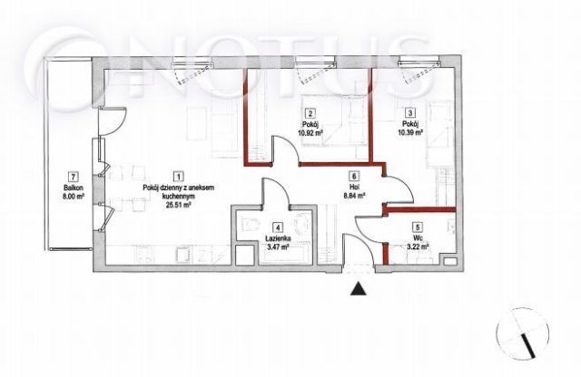 Mieszkanie 3-pokojowe Gdańsk Letnica, ul. Starowiejska. Zdjęcie 19