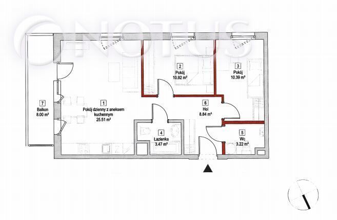 Mieszkanie 3-pokojowe Gdańsk Letnica, ul. Starowiejska. Zdjęcie 19