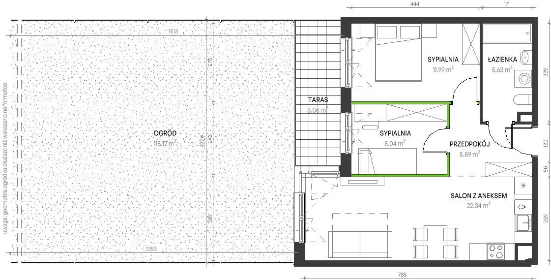 Mieszkanie 3-pokojowe Wrocław Maślice, ul. Augustowska. Zdjęcie 6