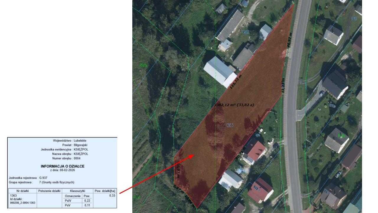 Działka budowlana Księżpol. Zdjęcie 4